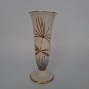 Vintage Alka Bavaria Kathalena Porcelain Vase With Gold Floral Design
